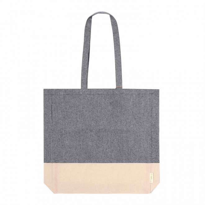 SAC SHOPPING SOUFFLET RECYCLE PERSONNALISABLE 'FORCOLA' - noir