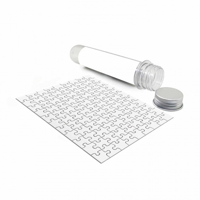 PUZZLE EN TUBE PERSONNALISABLE 'JANKA' - blanc