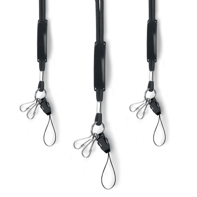 EXPRESS 72H - TOUR DE COU AVEC CLIP SECURITE 'BARLETTA' - noir