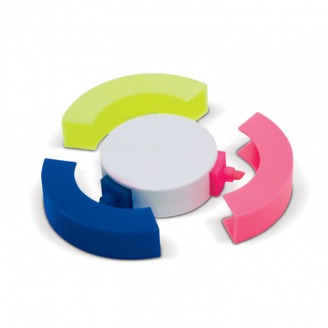 SURLIGNEUR FORME ROND PERSONNALISABLE 'TIROND' - blanc/bleu