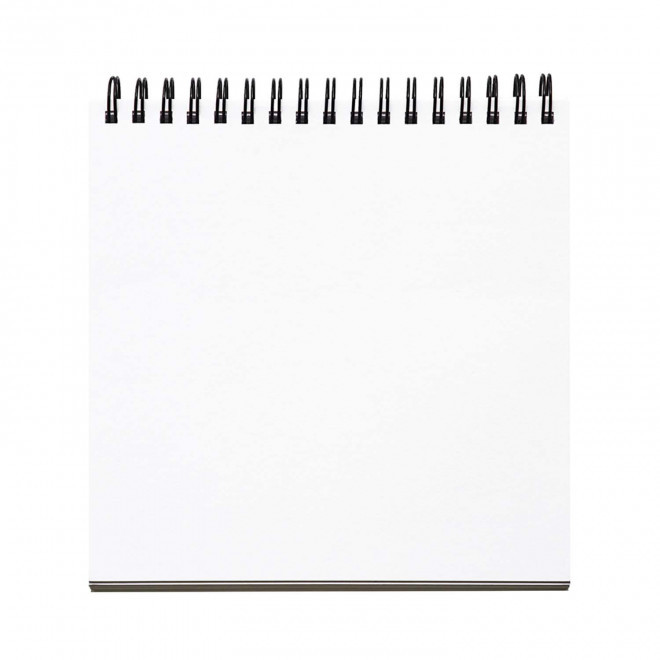 BLOC-NOTES SPIRALE CARRE PERSONNALISABLE 'SEDARI' 50PAGES - blanc