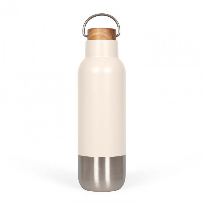 BOUTEILLE ISOTHERME RECYCLE 650ML PERSONNALISABLE 'LEVIA' - beige