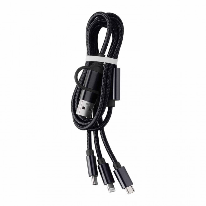 CABLE DE CHARGE PERSONNALISABLE 'FIBOU SMART' - noir