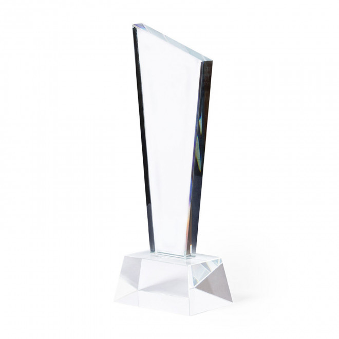 TROPHEE EN VERRE PERSONNALISABLE 'VICKY' - transparent