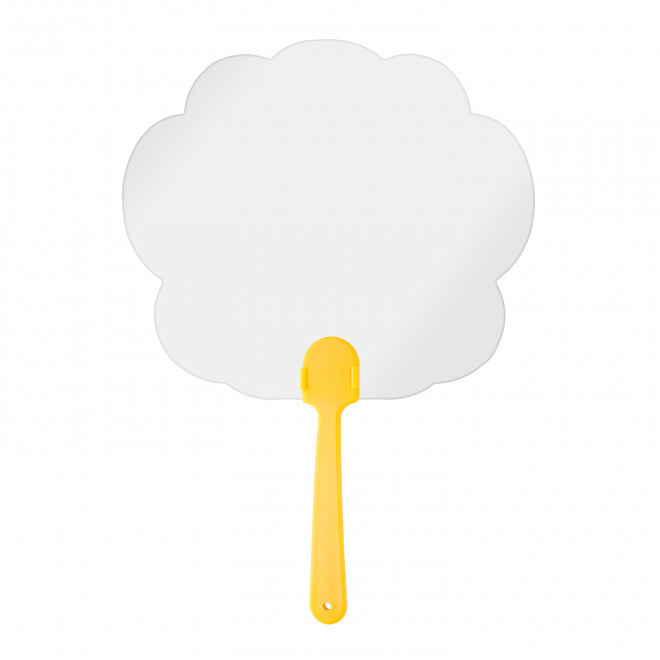 EVENTAIL PERSONNALISABLE PLASTIQUE 'DIGIBI CUSTOM' - jaune