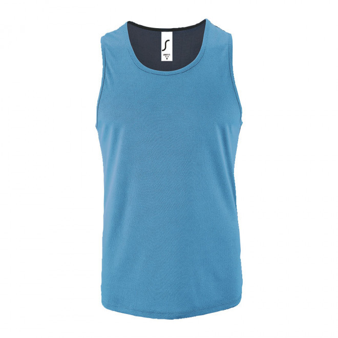 DÉBARDEUR PERSONNALISÉ HOMME 'SPORTY' - aqua