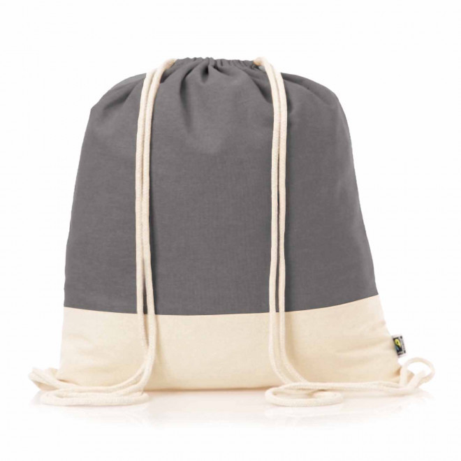 SAC CORDELETTE PERSONNALISABLE FAIRTRADE 'FORCOLI' - noir