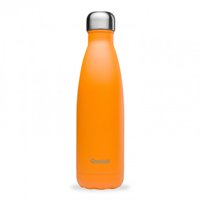 BOUTEILLE ISOTHERME PERSONNALISABLE INOX '500 ML QWETCH®' - orange