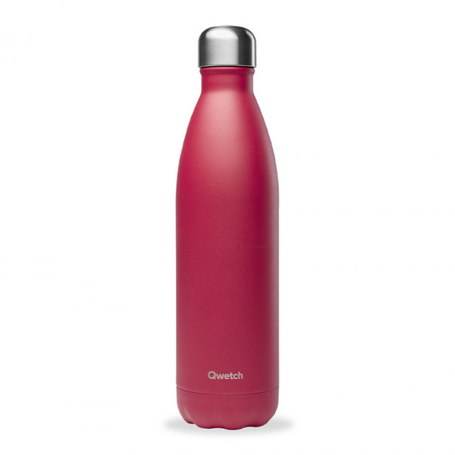 BOUTEILLE ISOTHERME PERSONNALISABLE INOX 750 ML QWETCH® - framboise