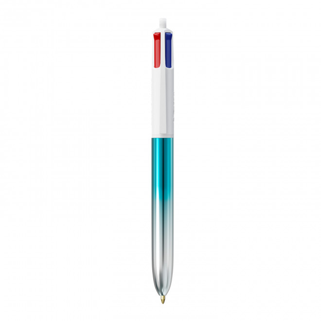 STYLO BIC® 4 COULEURS PERSONNALISABLE 'BICOLOR' - turquoise