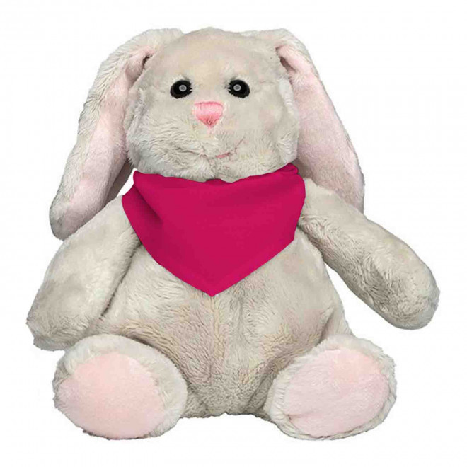 PELUCHE LAPIN PERSONNALISABLE 'KANOU BANDANA' - rose