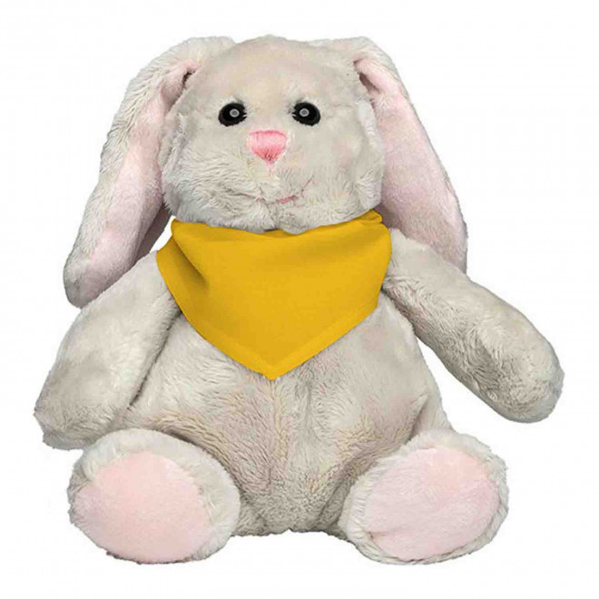 PELUCHE LAPIN PERSONNALISABLE 'KANOU BANDANA' - jaune