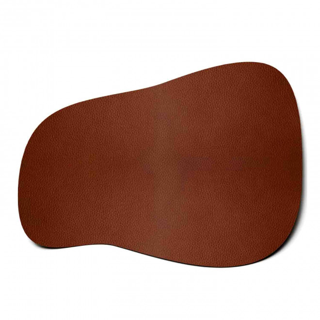 SET DE TABLE PERSONNALISABLE MIF EN CUIR RECYCLE 'MARGAUX' - terracotta
