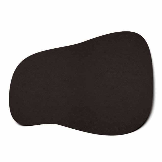 SET DE TABLE PERSONNALISABLE MIF EN CUIR RECYCLE 'MARGAUX' - chocolat