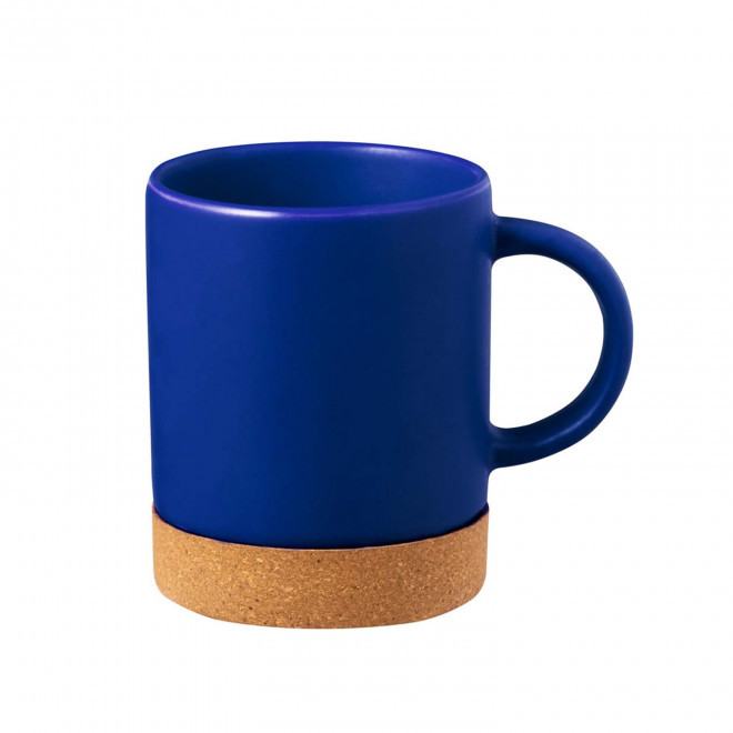 MUG EN CERAMIQUE ET LIEGE PERSONNALISABLE 'MARLINA' - bleu marine
