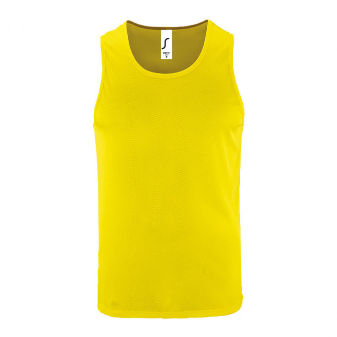 DÉBARDEUR PERSONNALISÉ HOMME 'SPORTY' - jaune fluo