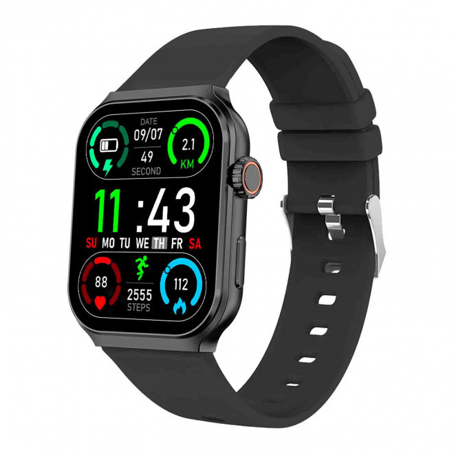 MONTRE CONNECTEE PERSONNALISABLE 'SPORTIVO' - noir