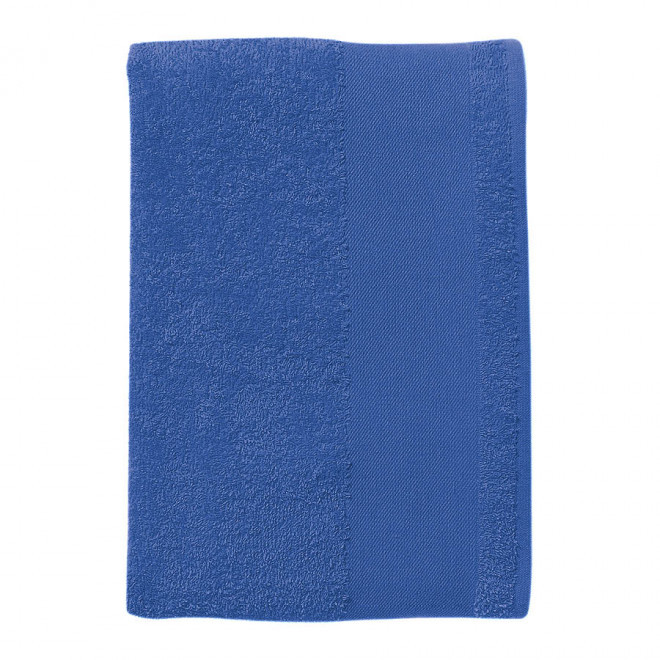 SERVIETTE DE BAIN PERSONNALISÉE COULEUR 70x140 CM 'ISLAND' - bleu royal