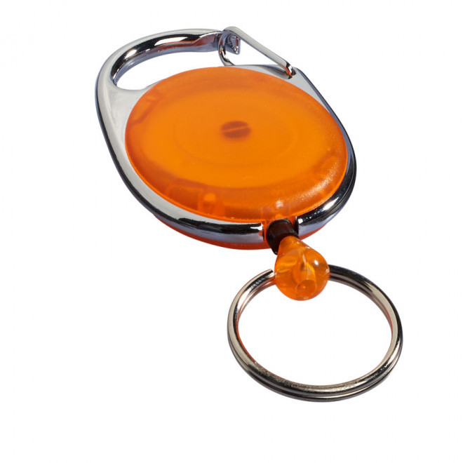 PORTE-BADGE PUBLICITAIRE CORDON DEROULANT 'PLAGNA' - orange