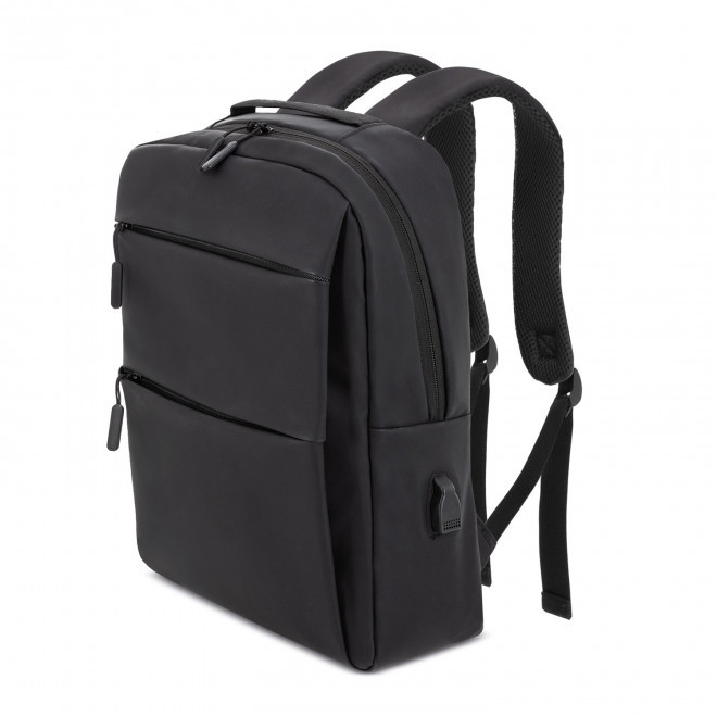 SAC A DOS CONNECTE PERSONNALISABLE 'OGLIO CONNECT PU' - noir