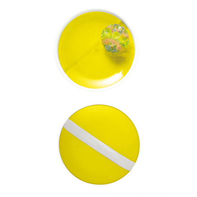 JEU DE BALLE À VENTOUSES PUBLICITAIRE 'PRAIA' - jaune