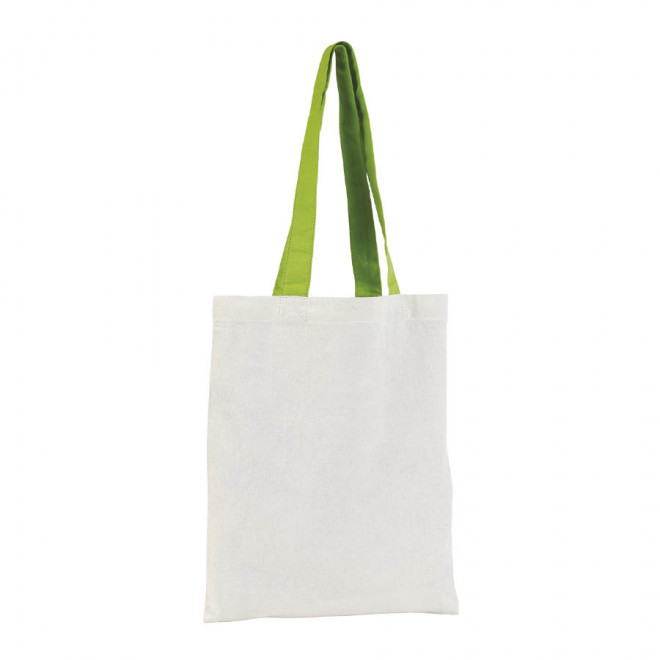 TOTE BAG PUBLICITAIRE COTON ANSES LONGUES 'MINI AURIANA' 130 GR/M² - vert pomme