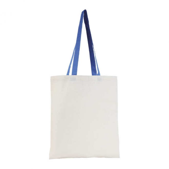 TOTE BAG PUBLICITAIRE COTON ANSES LONGUES 'AURIANA' - bleu clair