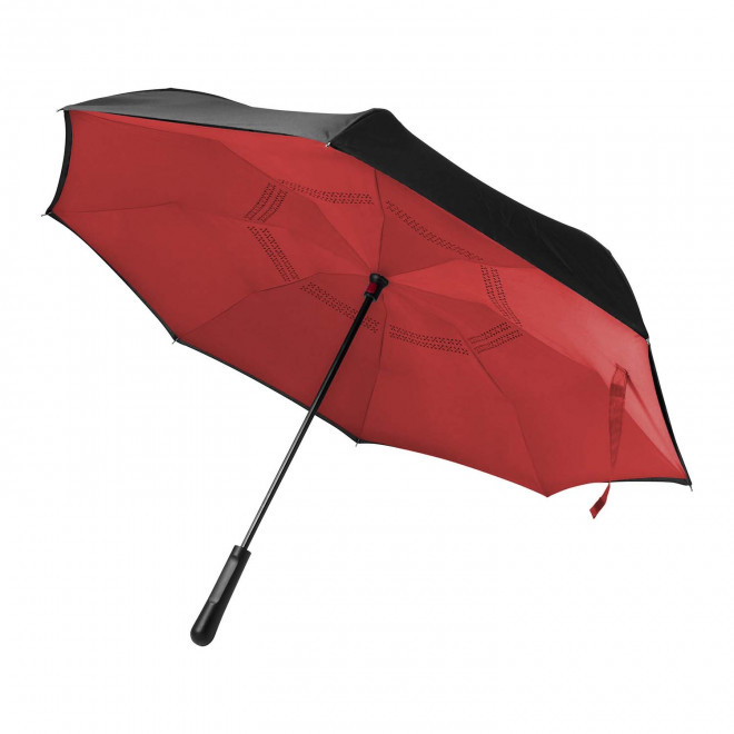 PARAPLUIE PUBLICITAIRE RÉVERSIBLE TEMPÊTE 'ULLAPOOL' - rouge