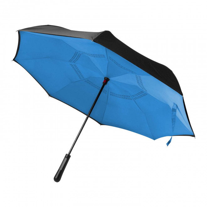 PARAPLUIE PUBLICITAIRE RÉVERSIBLE TEMPÊTE 'ULLAPOOL' - bleu clair