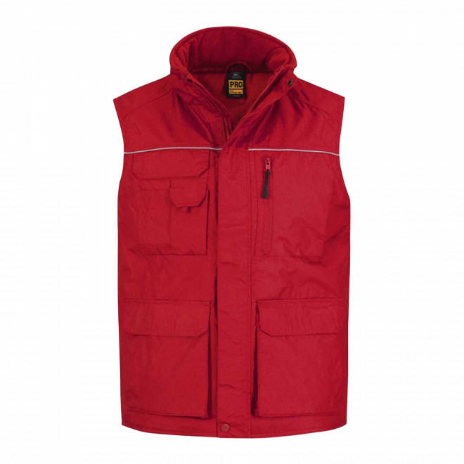 BODYWARMER TRAVAIL PERSONNALISABLE 'EXPERT PRO' - rouge