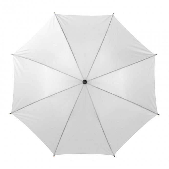 RAPIDE 4J - PARAPLUIE PUBLICITAIRE AUTOMATIQUE CANNE BOIS 'DUNDEE' - blanc