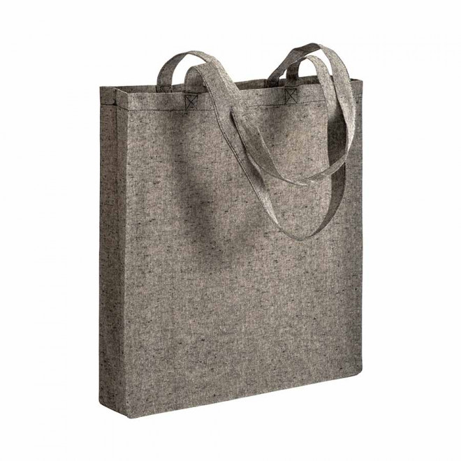 TOTE BAG PUBLICITAIRE À SOUFFLET EN COTON RECYCLÉ 150GR/M² 'BOQUITA' - gris