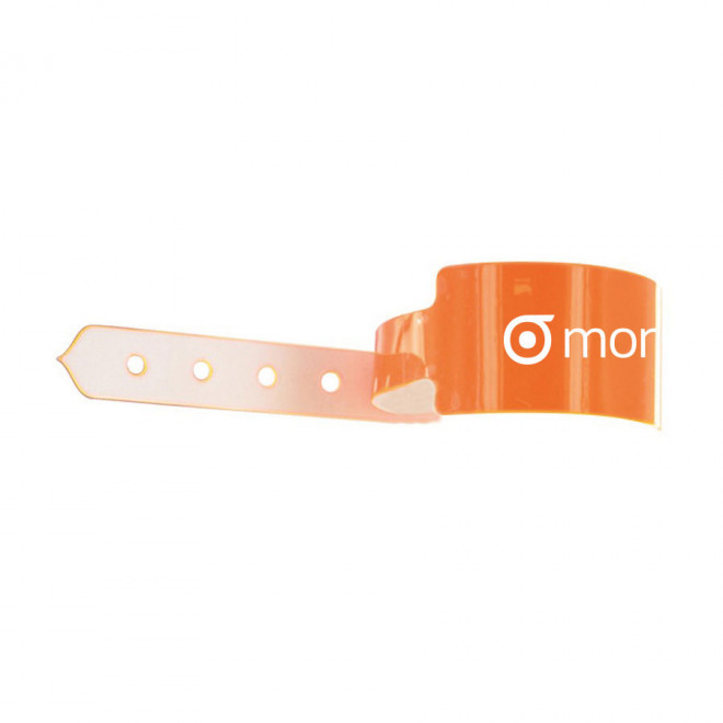 BRACELET EVENEMENTIEL PERSONNALISABLE EN VINYLE 'PUNCHY'  - orange