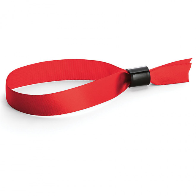 BRACELET EN SATIN PUBLICITAIRE  'ANIMÉ' - rouge