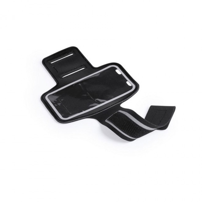 BRASSARD SPORT PUBLICITAIRE XXL POUR TÉLÉPHONE 'ATHLETIC' - noir