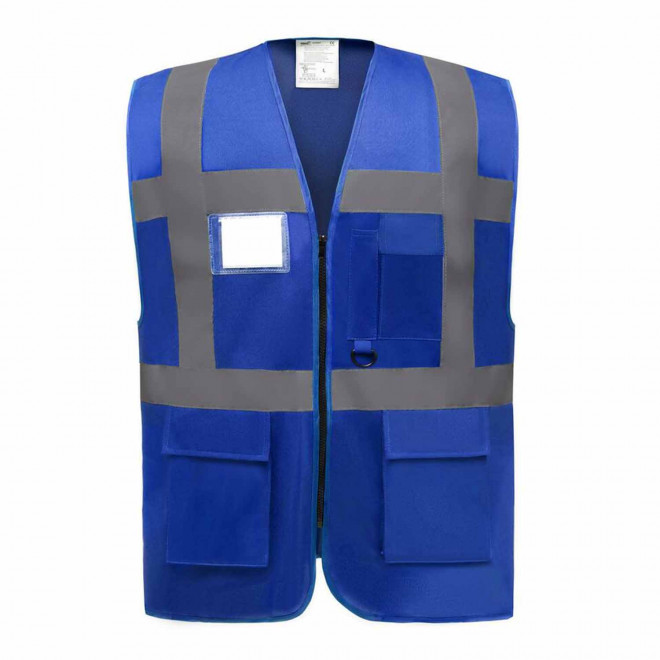 GILET SECURITE PERSONNALISABLE 'BERLIN RPET' - bleu royal