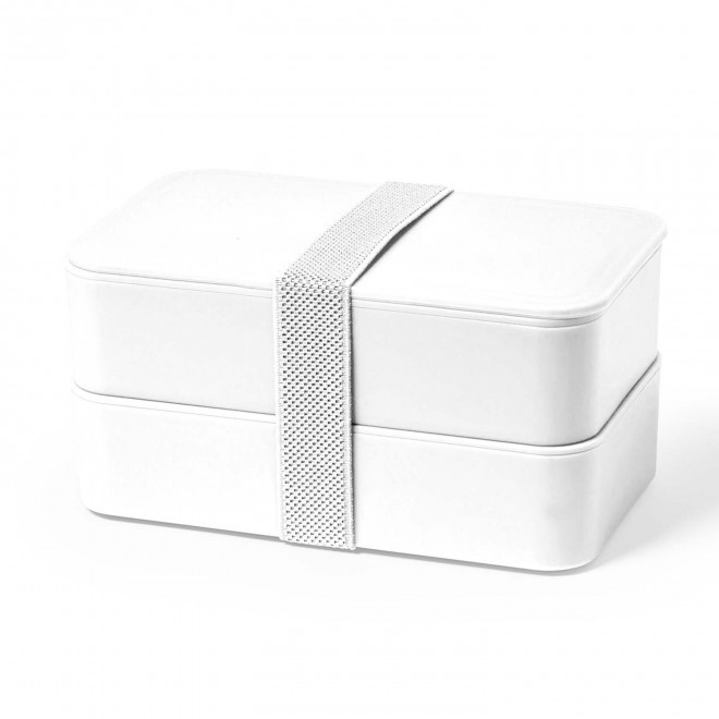LUNCH BOX PERSONNALISABLE 'DOPPITA DOUBLE COLOR' - blanc