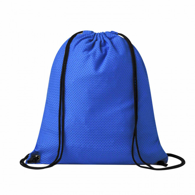 SAC A DOS PERSONNALISABLE CORDELETTE POLYESTER 'ALIXOU' - bleu
