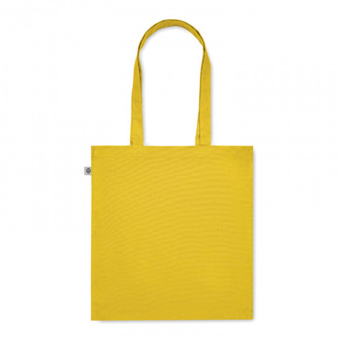 SAC SHOPPING PERSONNALISABLE SOUFFLET COTON BIO 'FABIO 220' - jaune