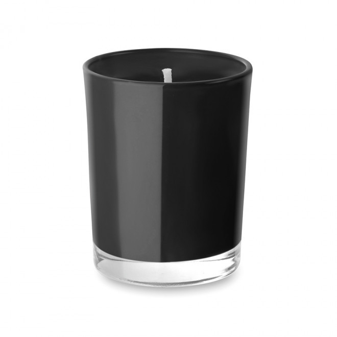 BOUGIE PUBLICITAIRE PARFUMÉE EN VERRE 'COSY' - noir