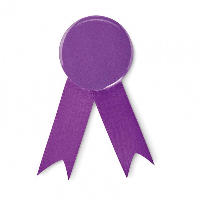 RUBAN BROCHE AVEC EPINGLETTE PERSONNALISABLE 'HOLAK' - violet