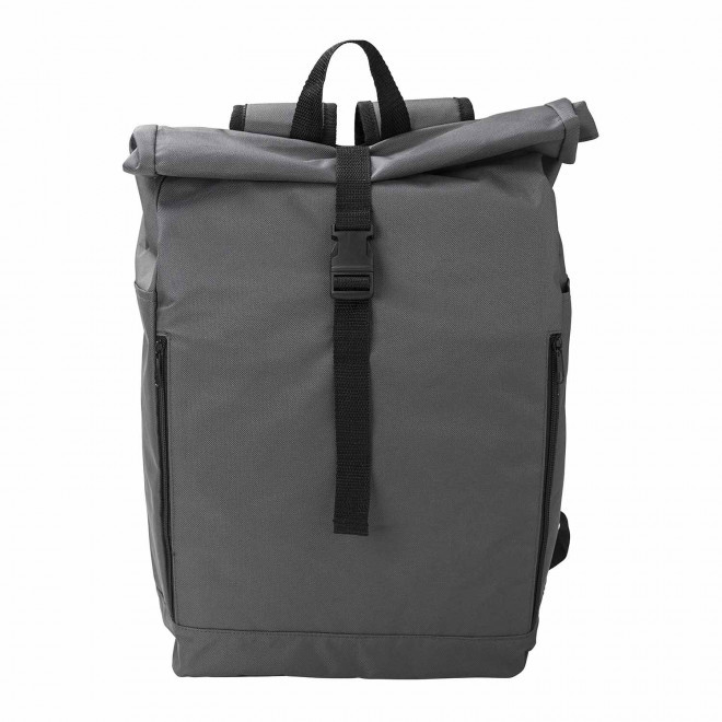 SAC A DOS PERSONNALISABLE ROLLTOP EN RPET 'MOLISTO' - gris