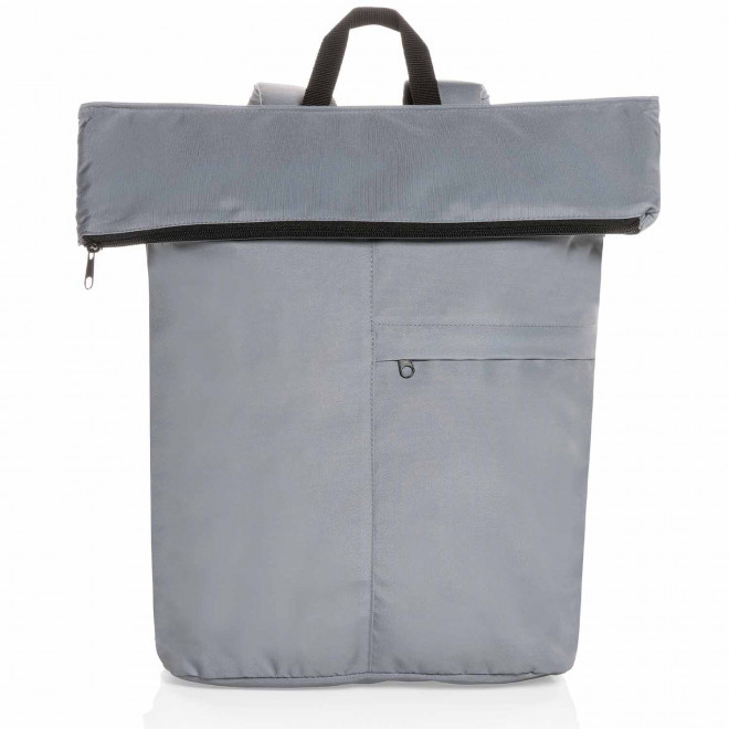 SAC A DOS PERSONNALISABLE PLIABLE EN RPET 'HARDINE BACK' - gris