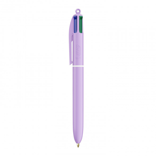 STYLO 4 COULEURS PERSONNALISABLE BIC® 'PASTEL' - violet pastel