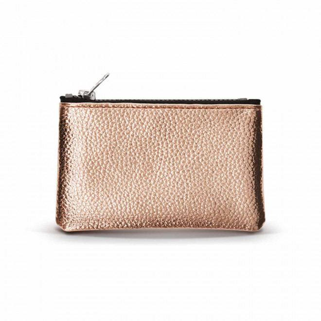 PORTE MONNAIE PERSONNALISABLE EN PVC 'GLOSSY' - rose