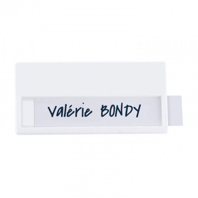 RAPIDE 4 JOURS - BADGE ETIQUETTE AIMANTE 'FLOKY'  - blanc