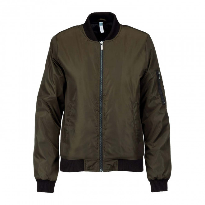 VESTE BOMBER FEMME PERSONNALISABLE 'JET STREAM' - kaki