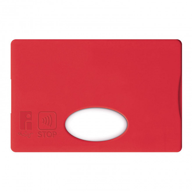RAPIDE 4J - ETUI CARTE PERSONNALISABLE ANTI RFID 'LINZ'  - rouge