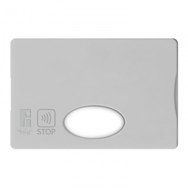 RAPIDE 4J - ETUI CARTE PERSONNALISABLE ANTI RFID 'LINZ'  - gris clair