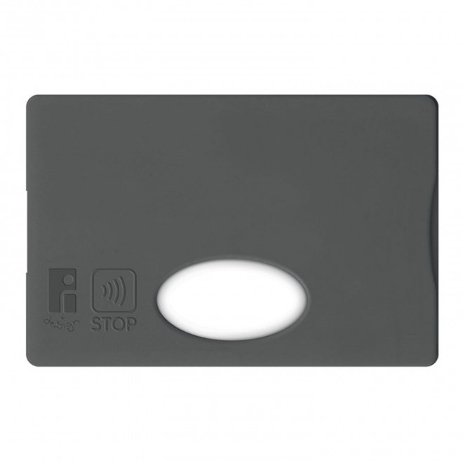 RAPIDE 4J - ETUI CARTE PERSONNALISABLE ANTI RFID 'LINZ'  - gris foncé